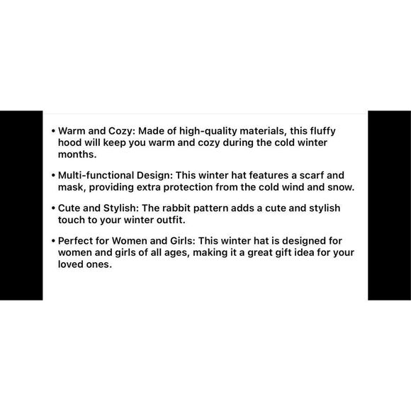 🔥Fluffy hooded,Hat and Glove set.Can be worn several ways, gloves have attachab - Picture 15 of 15